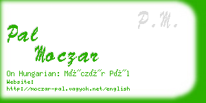 pal moczar business card